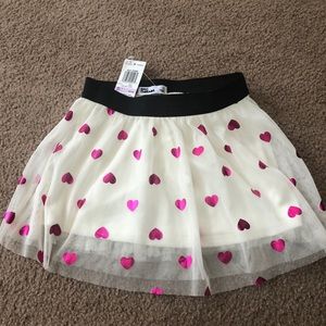 NWT Girls Size 6 Heart Skirt